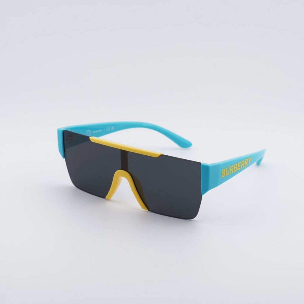Burberry Kids JB4387 405087 Sunglasses Yellow/Blue Shield Frame, Grey Lenses